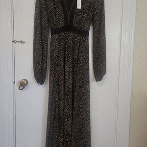 Baltic Born Black and Brown Maxi Dress